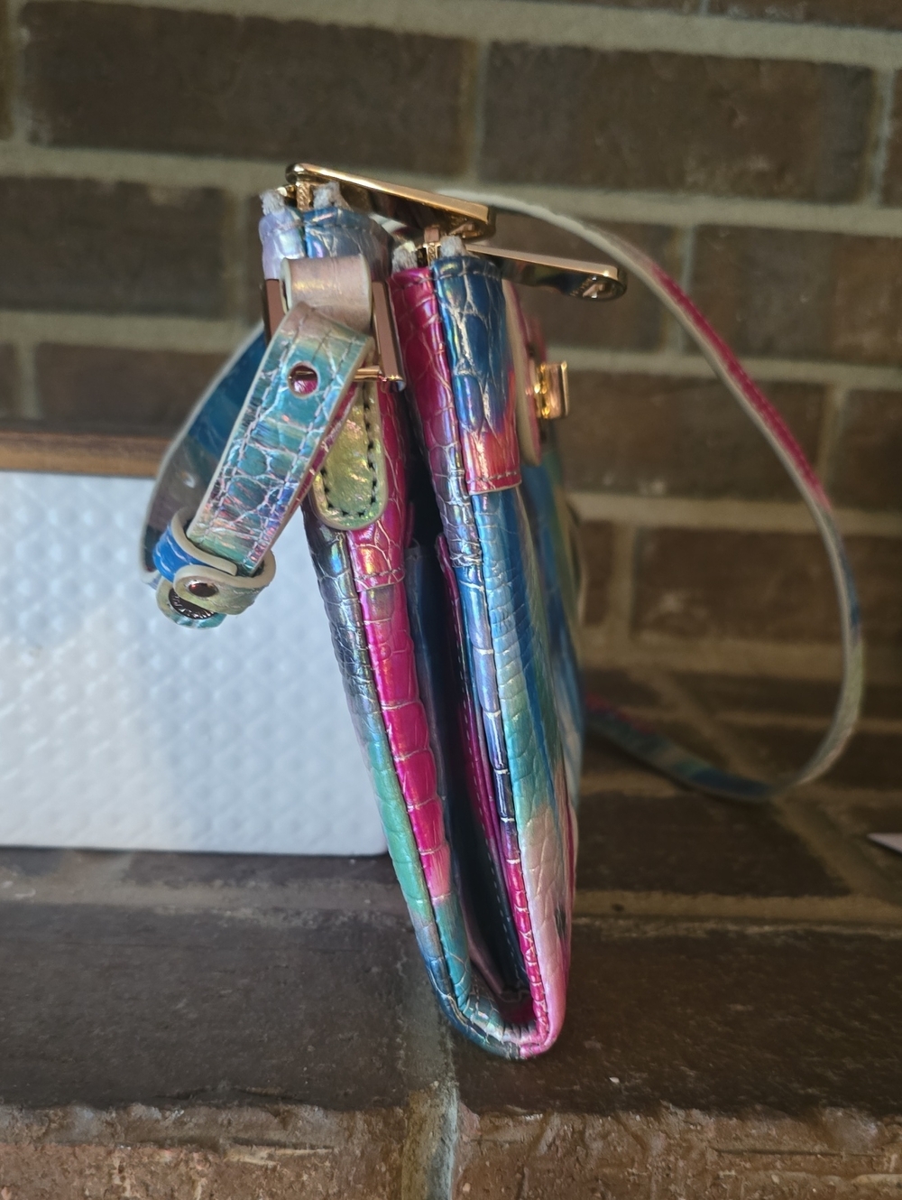 Brahmin Mina Crossbody Organizer Multicolor Melbourne Leather - Picture 4 of 9